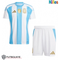 Camiseta Argentina Primera Equipación para niños Copa America 2024 manga corta (+ pantalones cortos)